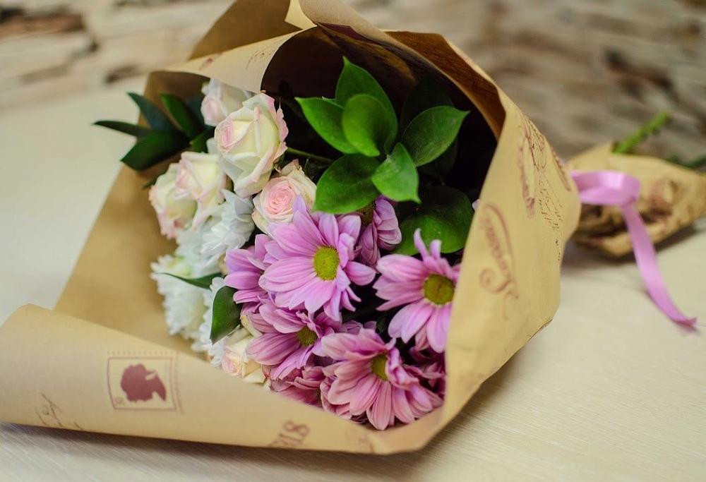 Букет цветов из: Розы и Хризантемы в Благовещенске Амурской области