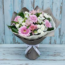 Букет цветов из:  Герберы, Альстромерии и Хризантемы #REPLACE_PRED# Благовещенске Амурской области