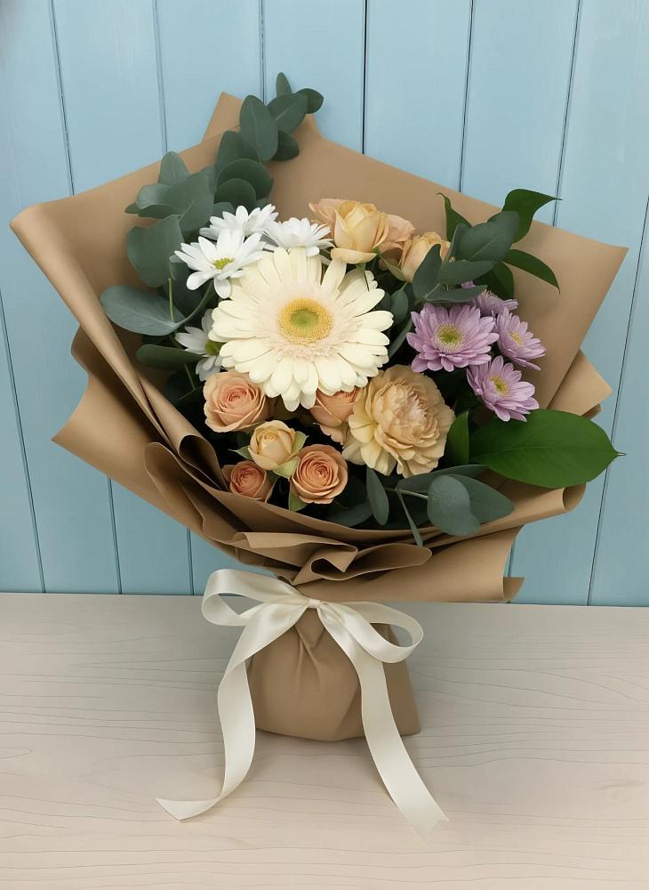 Букет цветов из: Герберы и Хризантемы в Благовещенске Амурской области