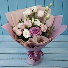Букет цветов из:  Розы и Лизиантусы в Благовещенске Амурской области