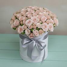 Цветочная композиция из Розы в шляпной коробке #REPLACE_PRED# Благовещенске Амурской области