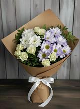 Букет цветов из:  Хризантемы и Розы в Благовещенске Амурской области
