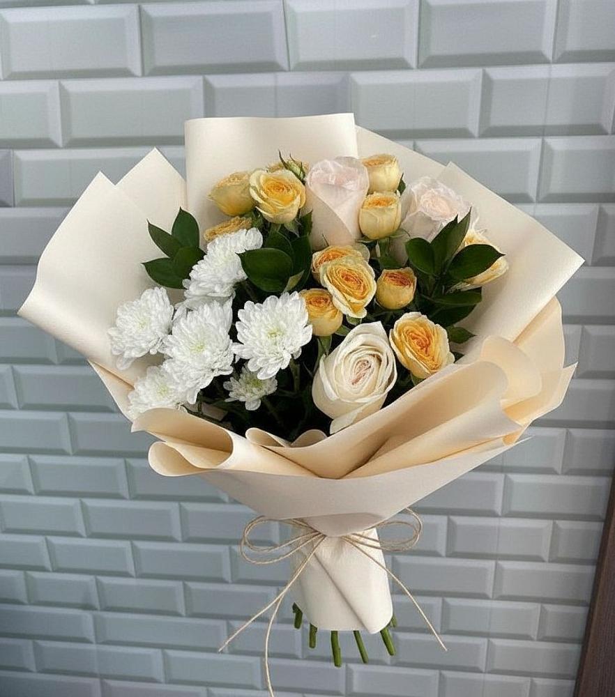 Букет цветов из: Розы и Хризантемы в Благовещенске Амурской области