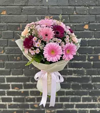 Букет цветов из:  Герберы и Хризантемы в Благовещенске Амурской области