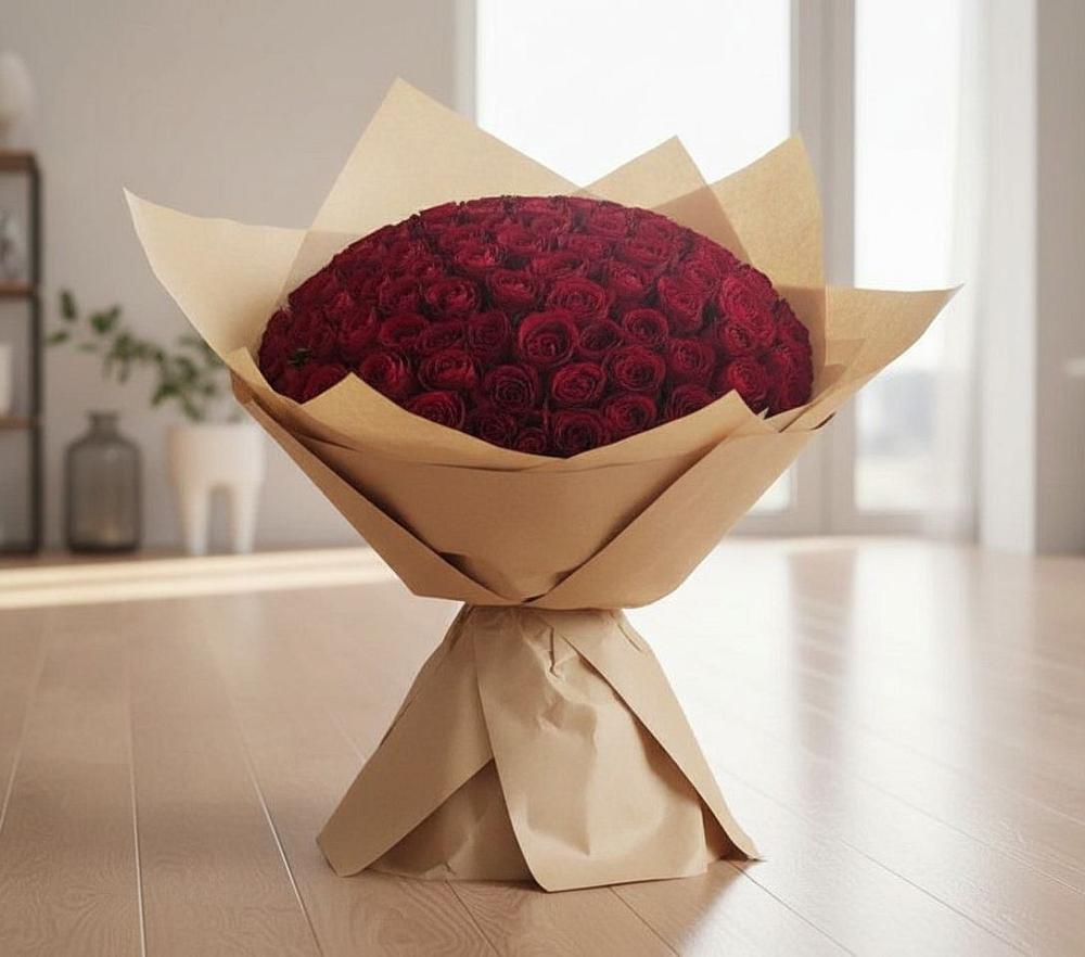 Букет 101 Красная роза в Благовещенске Амурской области