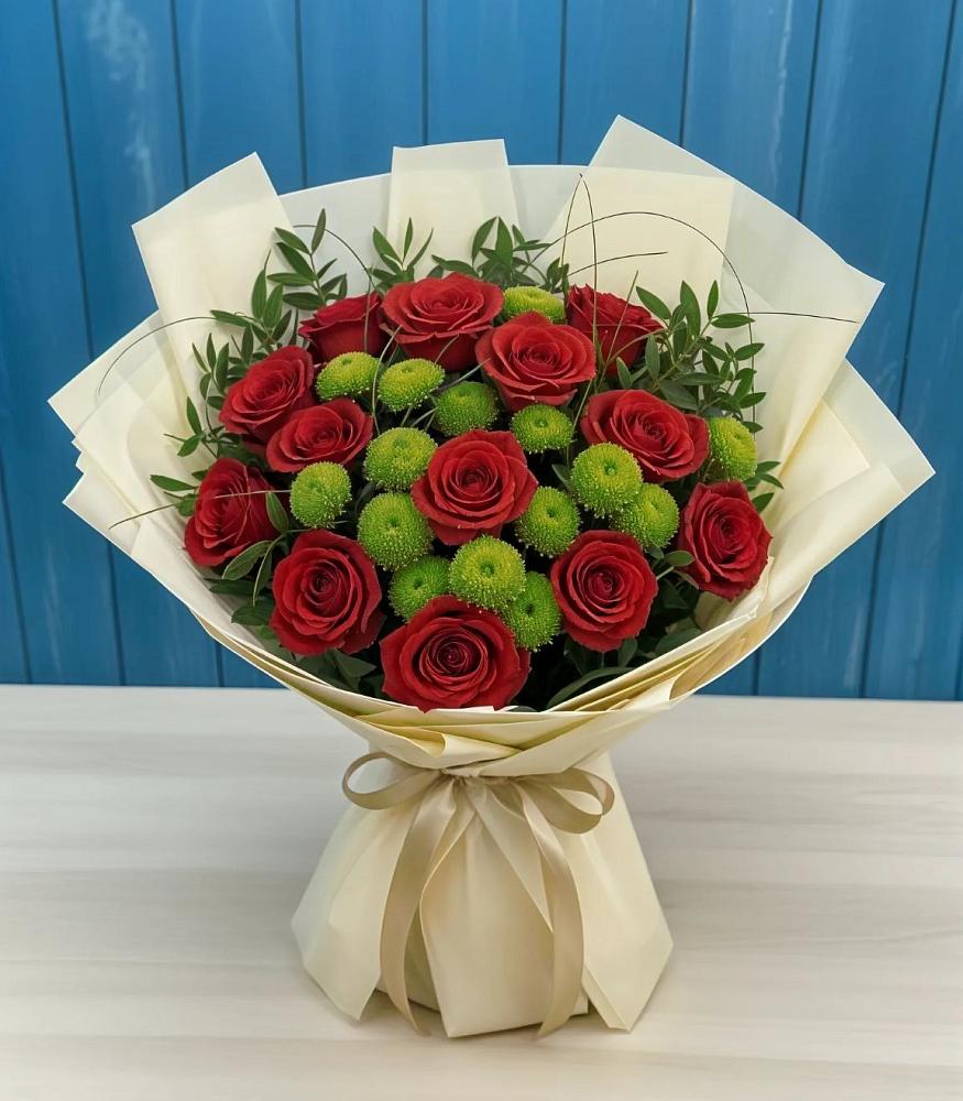 Букет цветов из: Розы и Хризантемы в Благовещенске Амурской области