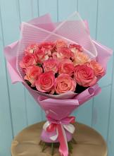 Букет 15 Розовых роз Равель в Благовещенске Амурской области