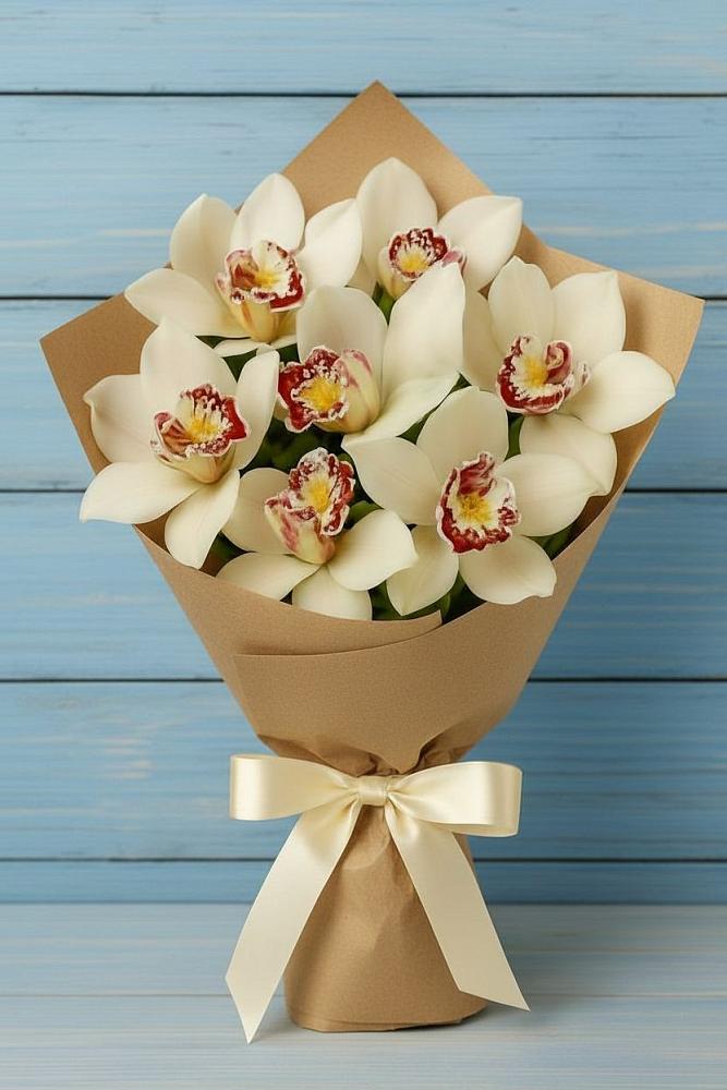 Букет цветов из: Орхидеи и Розы в Благовещенске Амурской области